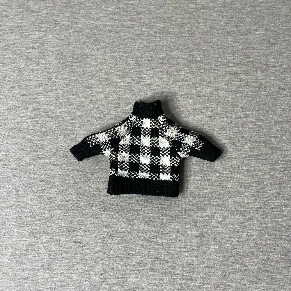 Muk Luks Men's Black & White Plaid Rib Knit Bottle Sweater